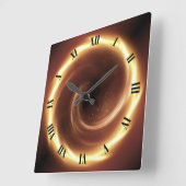 Spiralfeuer Vortex ~ Zeitportal ~Time Machine ~ Quadratische Wanduhr (Winkel)