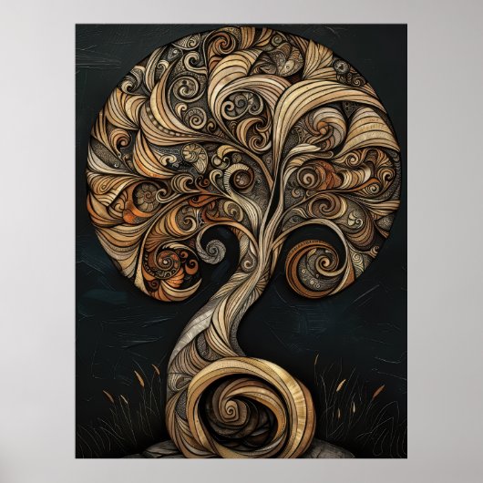 Spiralfibonacci-Tree Poster (Vorne)