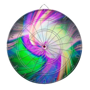 SPIRALFLUO - Psychedelisch-farbiges modernes Frakt Dartscheibe