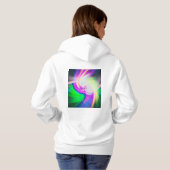 SPIRALFLUO - Psychedelisch-farbiges modernes Frakt Hoodie (Schwarz voll)