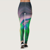 SPIRALFLUO - Psychedelisch-farbiges modernes Frakt Leggings (Rückseite)