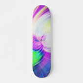 SPIRALFLUO - Psychedelisch-farbiges modernes Frakt Skateboard (Vorne)
