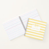 Spiralfolie Minimalistisch gelb und weiß gestriche Notizblock (Innenseite)