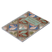 Spiralfolien mit farbenfroher Eichenblattdruck Notizblock (Linke Seite)