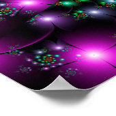 Spiralförmige Blumenlichter Poster (Ecke)