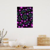 Spiralförmige Blumenlichter Poster (Küche)