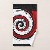 Spiralförmige flüssige Zirkulation moderne schwarz Badhandtuch Set (Handtuch)