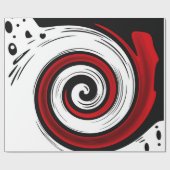 Spiralförmige flüssige Zirkulation moderne schwarz Geschenkpapier (Flach)