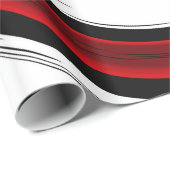 Spiralförmige flüssige Zirkulation moderne schwarz Geschenkpapier (Rolleneckpunkt)