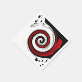 Spiralförmige flüssige Zirkulation moderne schwarz Serviette (Ecke)