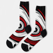 Spiralförmige flüssige Zirkulation moderne schwarz Socken (Linkes Detail)