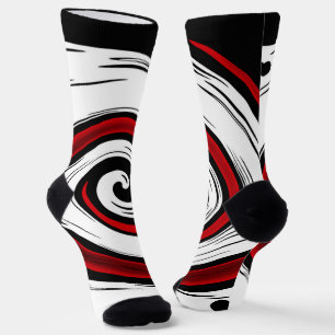 Spiralförmige flüssige Zirkulation moderne schwarz Socken