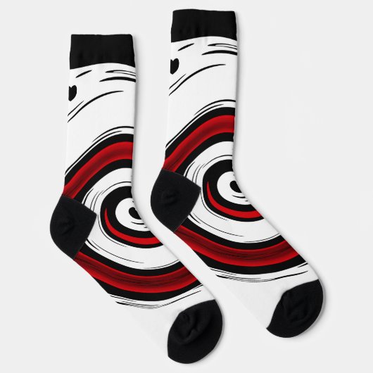 Spiralförmige flüssige Zirkulation moderne schwarz Socken (Rechts)