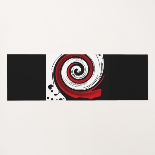 Spiralförmige flüssige Zirkulation moderne schwarz Yogamatte (Rückseite (Horizontal))