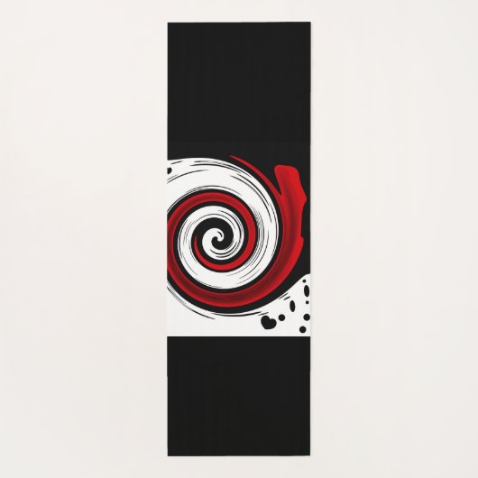 Spiralförmige flüssige Zirkulation moderne schwarz Yogamatte (Rückseite)