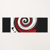 Spiralförmige flüssige Zirkulation moderne schwarz Yogamatte (Vorderseite (Horizontal))