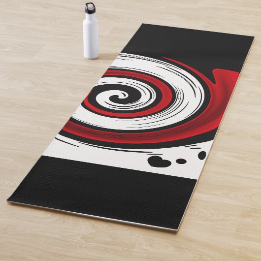 Spiralförmige flüssige Zirkulation moderne schwarz Yogamatte (Beispiel)