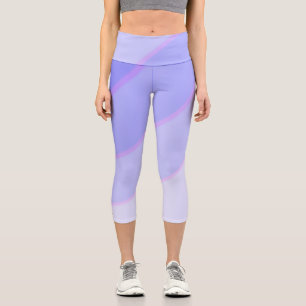Spiralförmige Pastellfarben Obre Lilac Capri Leggings