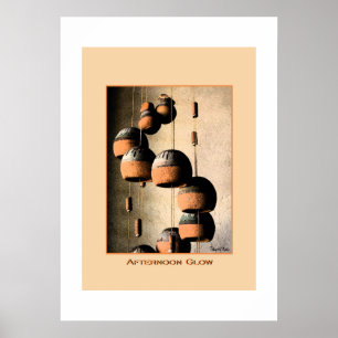 Spiralförmige Tonwindspiele Stillleben Poster