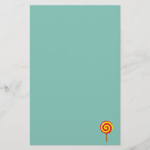 Spiralförmiger roter gelber Lutscher Briefpapier
