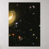 Spiralgalaxie im Hubble-Ultra-Deep-Feld Poster (Vorne)