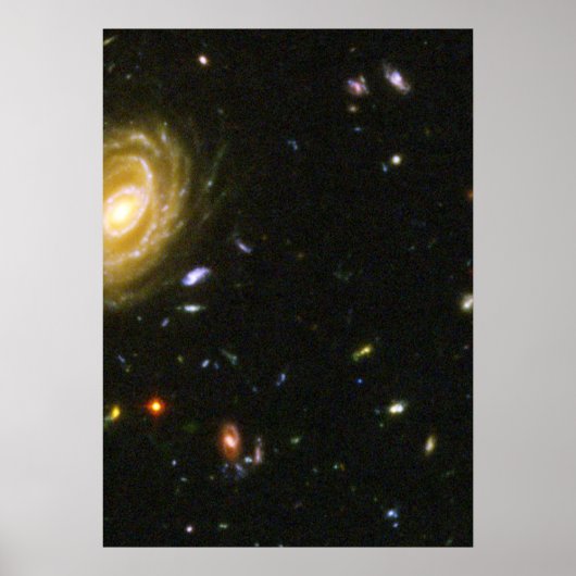 Spiralgalaxie im Hubble-Ultra-Deep-Feld Poster (Vorne)