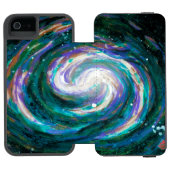 Spiralgalaxie im Weltraum Incipio iPhone Geldbeutel-Hülle (Folio Geöffnet)