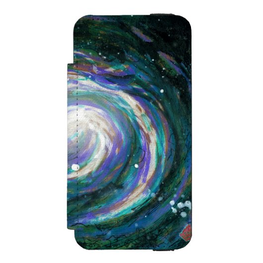 Spiralgalaxie im Weltraum Incipio iPhone Geldbeutel-Hülle (Folio Vorderseite)