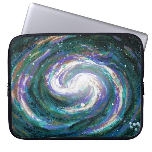 Spiralgalaxie im Weltraum Laptopschutzhülle (Vorderseite)