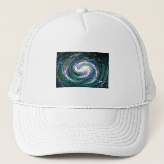 Spiralgalaxie im Weltraum Truckerkappe (Vorderseite)