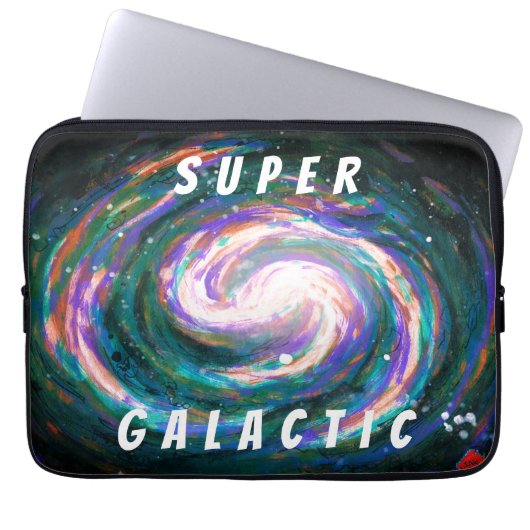 Spiralgalaxie in Space Super Galactic Laptopschutzhülle (Vorderseite)