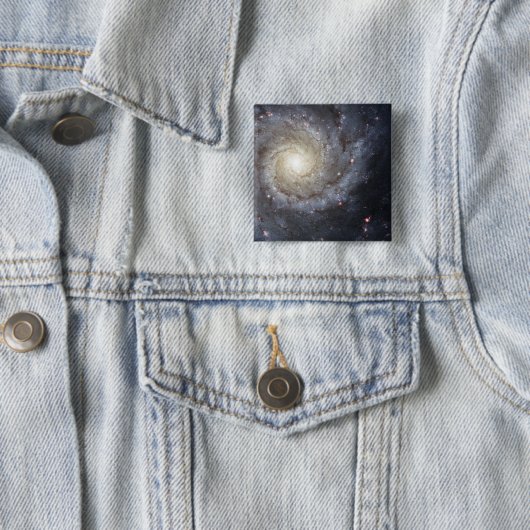 Spiralgalaxie M74 Button (Beispiel)