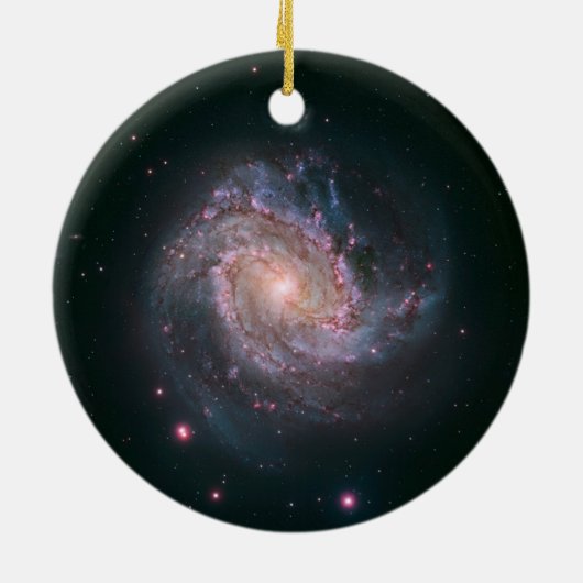 Spiralgalaxie M83 (NASA) Keramik Ornament (Hinten)