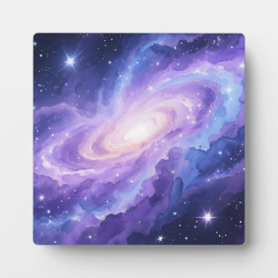 Spiralgalaxie Nebel Lila Kosmischer Strudel Fotoplatte