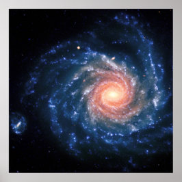 Spiralgalaxie NGC1232 und Little Theta Weltraumbil Poster