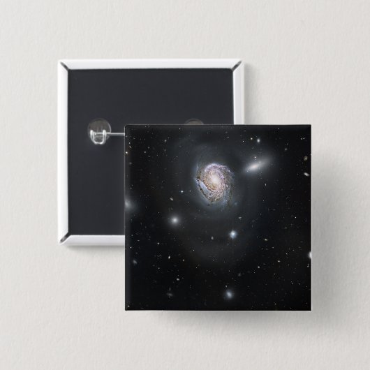 Spiralgalaxie NGC 4911 Button (Vorne & Hinten)