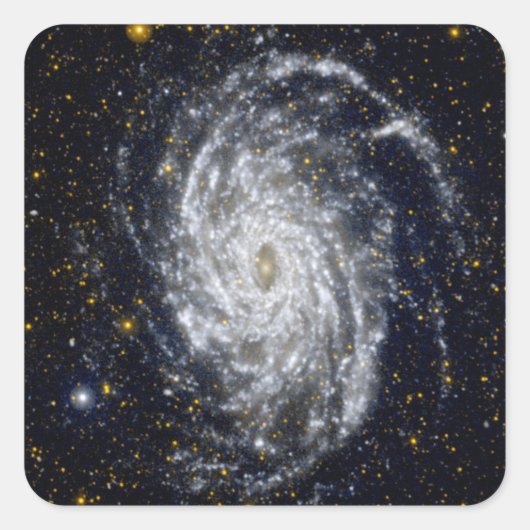 Spiralgalaxie Quadratischer Aufkleber (Vorderseite)