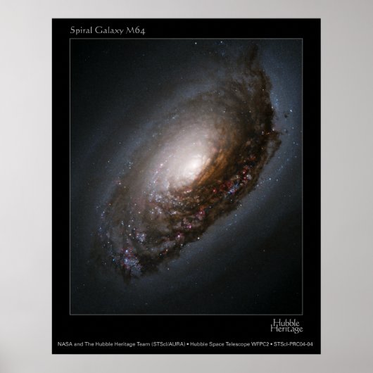 SpiralGalaxyM64-2004-04a Poster (Vorne)