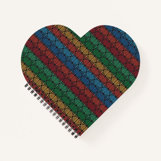 Spiralgebundenes Notebook mit kreisförmiger Muster Notizblock (Vorderseite)