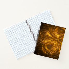 Spiralgebundenes Notizbuch mit einem dynamischen D