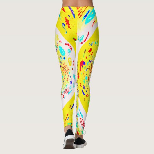 Spiralgelb Leggings (Rückseite)