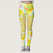 Spiralgelb Leggings (Vorderseite)