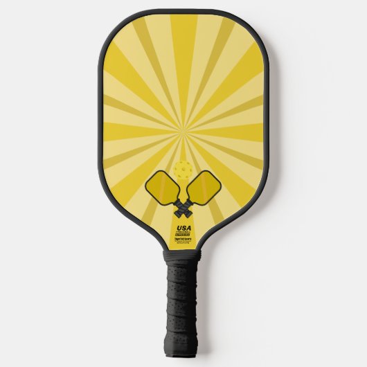 Spiralgelbe Pickle-Ball-Schläger Pickleball Schläger (Rückseite)