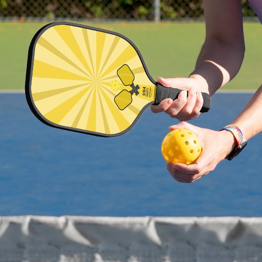 Spiralgelbe Pickle-Ball-Schläger Pickleball Schläger