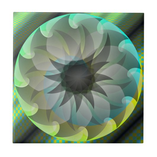 Spiralhai von Kenneth Yoncich Fliese (Vorderseite)