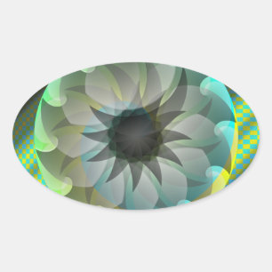 Spiralhai von Kenneth Yoncich Ovaler Aufkleber