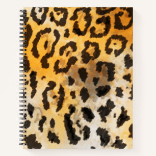 Spiralheft mit Jaguar-Pelzmuster Notizblock