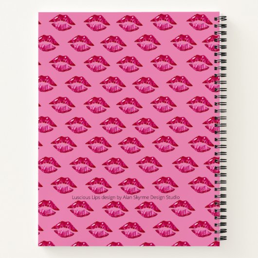 Spiralheft mit Luscious Lips Design Notizblock (Rückseite)