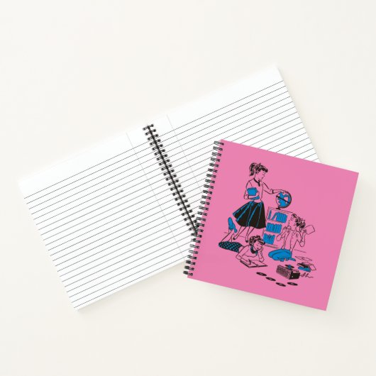 Spiralheft mit Ponyschwanz Notizblock (Innenseite)