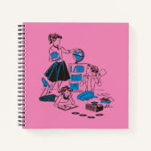 Spiralheft mit Ponyschwanz Notizblock (Vorderseite)